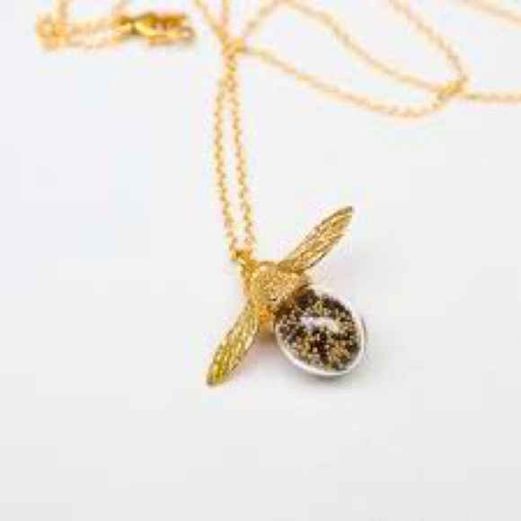 NEW Bee Shaker N1479MV Necklace 18K Gold Vermeil Blown Glass Crystal C Weitzman - Picture 5 of 11